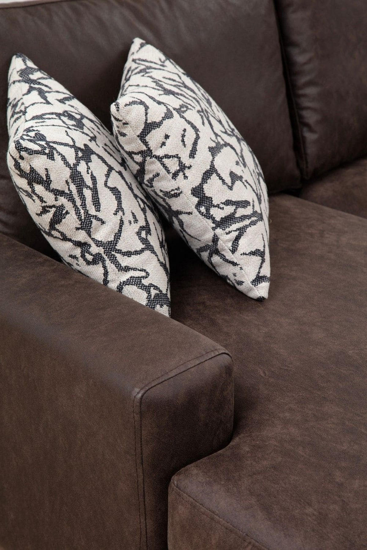 WOHNLANDSCHAFT mit großzügiger Sitzfläche für die ganze Familie - Dunkelbraun/Schwarz, Holzwerkstoff/Kunststoff (200/90/314cm) - myHomelando