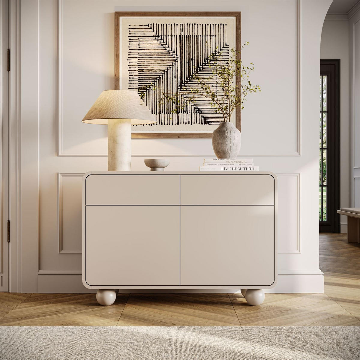 KOMMODE OLIVIO KSZ108 Kaschmir - Kaschmir, Holzwerkstoff (108/75/39cm) - Lookway