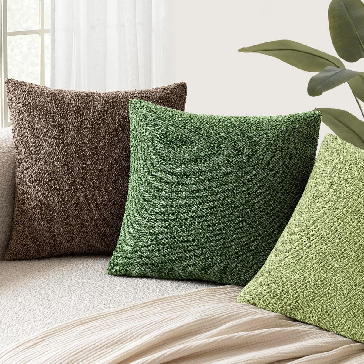 KISSENBEZUG – 45 x 45 cm – Grün (2-teiliges Set) - Grün, Textil (45/45cm)