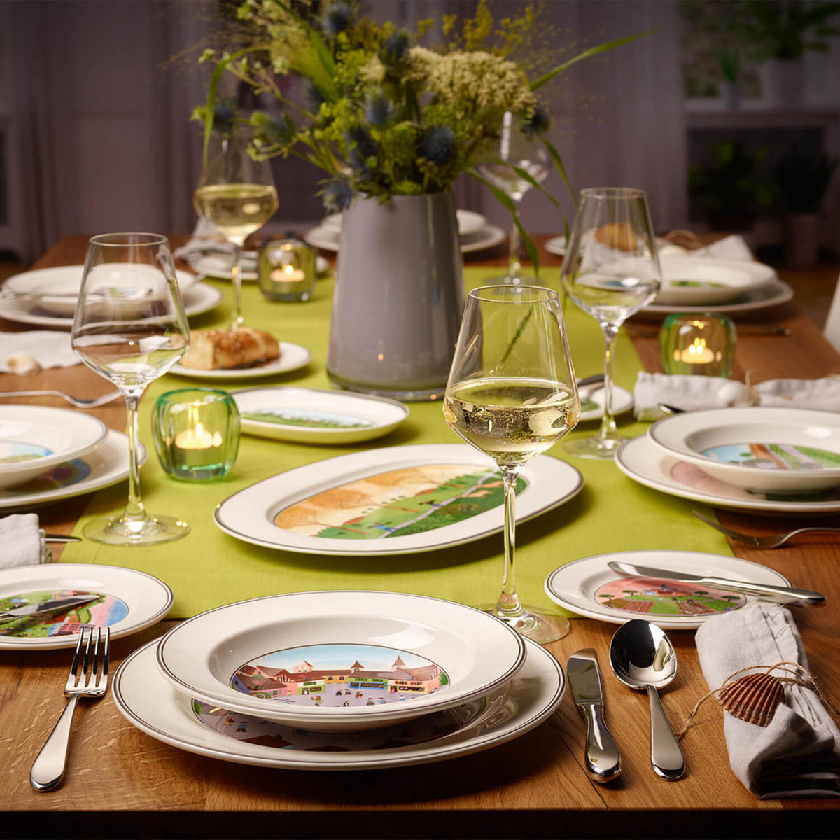 SUPPENTELLER DORF Design Naif bunt ø 21 cm - Multicolor, Keramik (21cm) - Villeroy & Boch