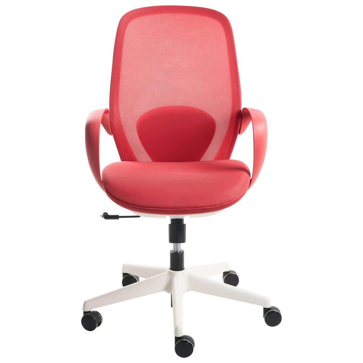 KANCELÁŘSKÁ ŽIDLE Červená Foama - bílá/černá, textil (70/94/70cm) - Beliani