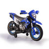 ELEKTROMOTORRAD Super Moto FB-6186 blau Luftreifen Musik Licht Stützräder - Blau, Kunststoff (100/53/60cm) - Moni