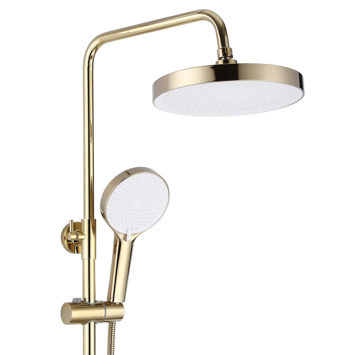 DUSCHGARNITUR Rea Bloom White Gold - Weiß, Metall (25/144/45cm) - REA