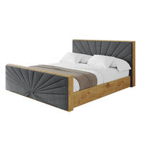 POLSTERBETT mit Bettkasten, Fußteil und Lattenrost, Boxbett mit Matratze H3/H4 - ENZO6-Z 160x200 Dunkelgrau - Anthrazit, Holzwerkstoff/Textil (160/200cm) - ALTDECOR