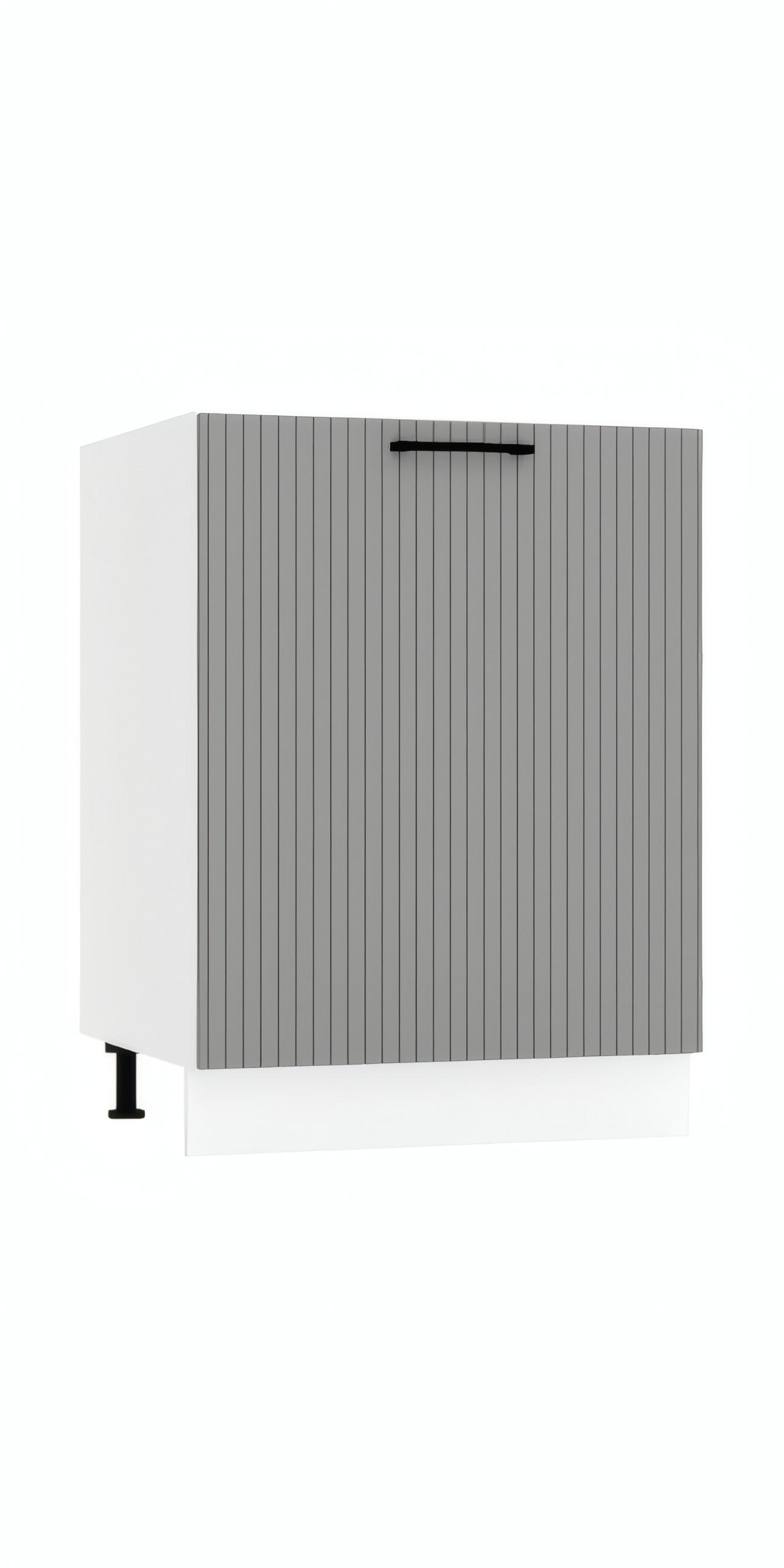 UNTERSCHRANK D60 P/L - KENDRO - Kompakte Küchenlösung - Grau, Holz/Metall (60/82/52.4cm) - ROYAL24_MARKT
