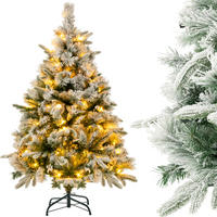 WEIHNACHTSBAUM Beleuchtung Grün - Grün, Kunststoff (136cm) - COSTWAY