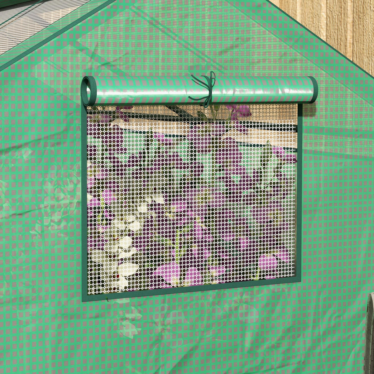 FOLIENGEWÄCHSHAUS, Grün, Metall, PE - Grün, Kunststoff (92/92/180cm) - Outsunny