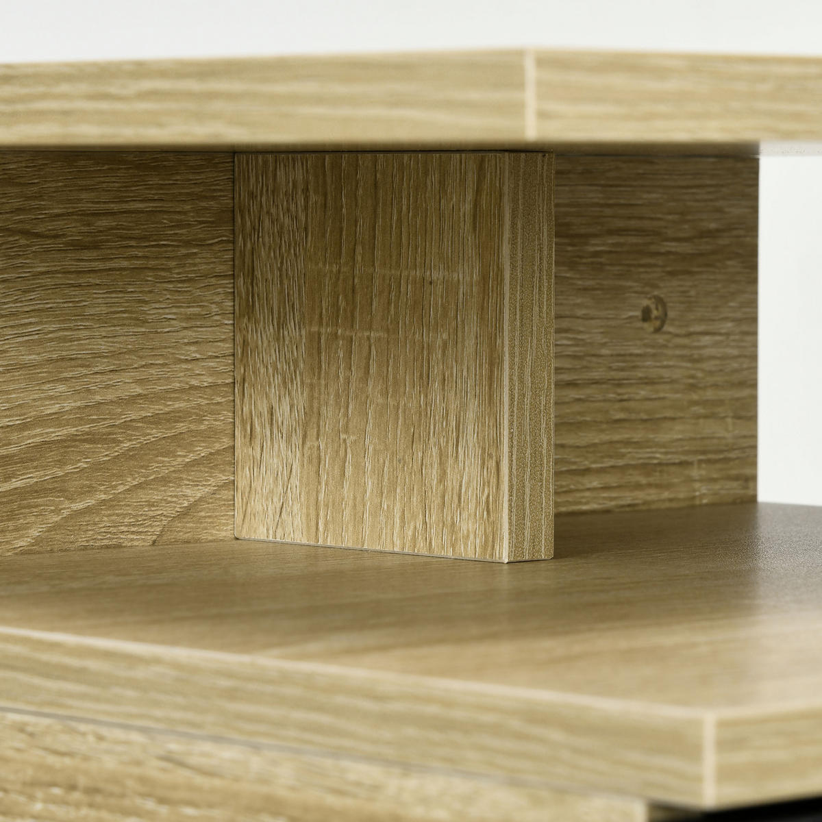 NACHTTISCH Schwarz Eiche Spanplatte wandhängend mit Schublade 2er-Set - Schwarz, Holzwerkstoff (35/22.5/32cm) - PANGIVO