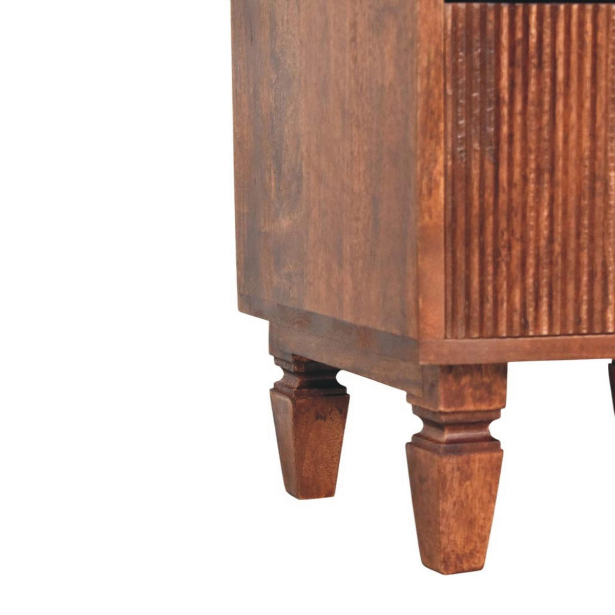 NACHTTISCH mit Amber-Eichen-Finish, 2 Schubladen, T-Bar-Griffe, geröstetes Braun - Braun, Holz (42/55/40cm) - Artisan Furniture