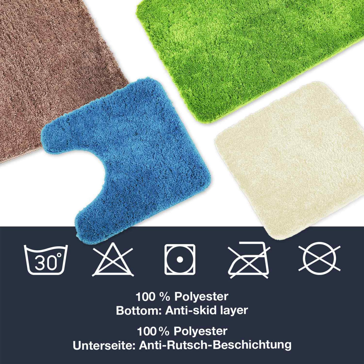 RUNDE BADEMATTE Florenz - Gelb, Textil (56/56cm) - WohnDirect