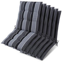 NIEDERLEHNER Sun-NL 105x50x8cm Anthrazit-Gestreift (6tlg) - Dunkelgrau, Textil (50/100cm) - Beautissu 