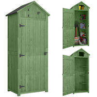 GARTENSCHRANK DE-09257 Naturholz - Grün, Holz (54.2/179/77cm) - ComfortXL
