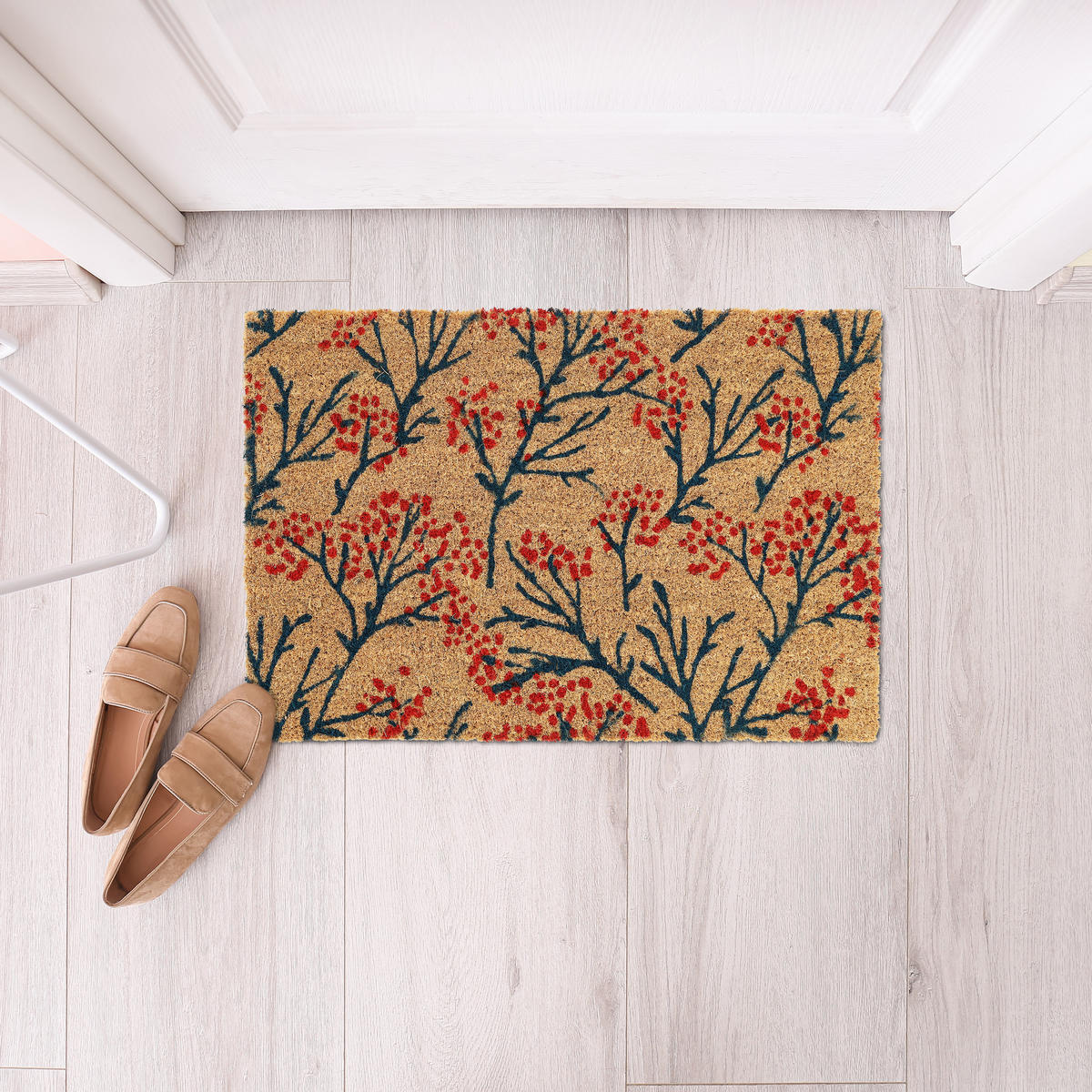 KOKOS-FUSSMATTE - Hellbraun, Kunststoff/Textil (60/40cm) - Relaxdays