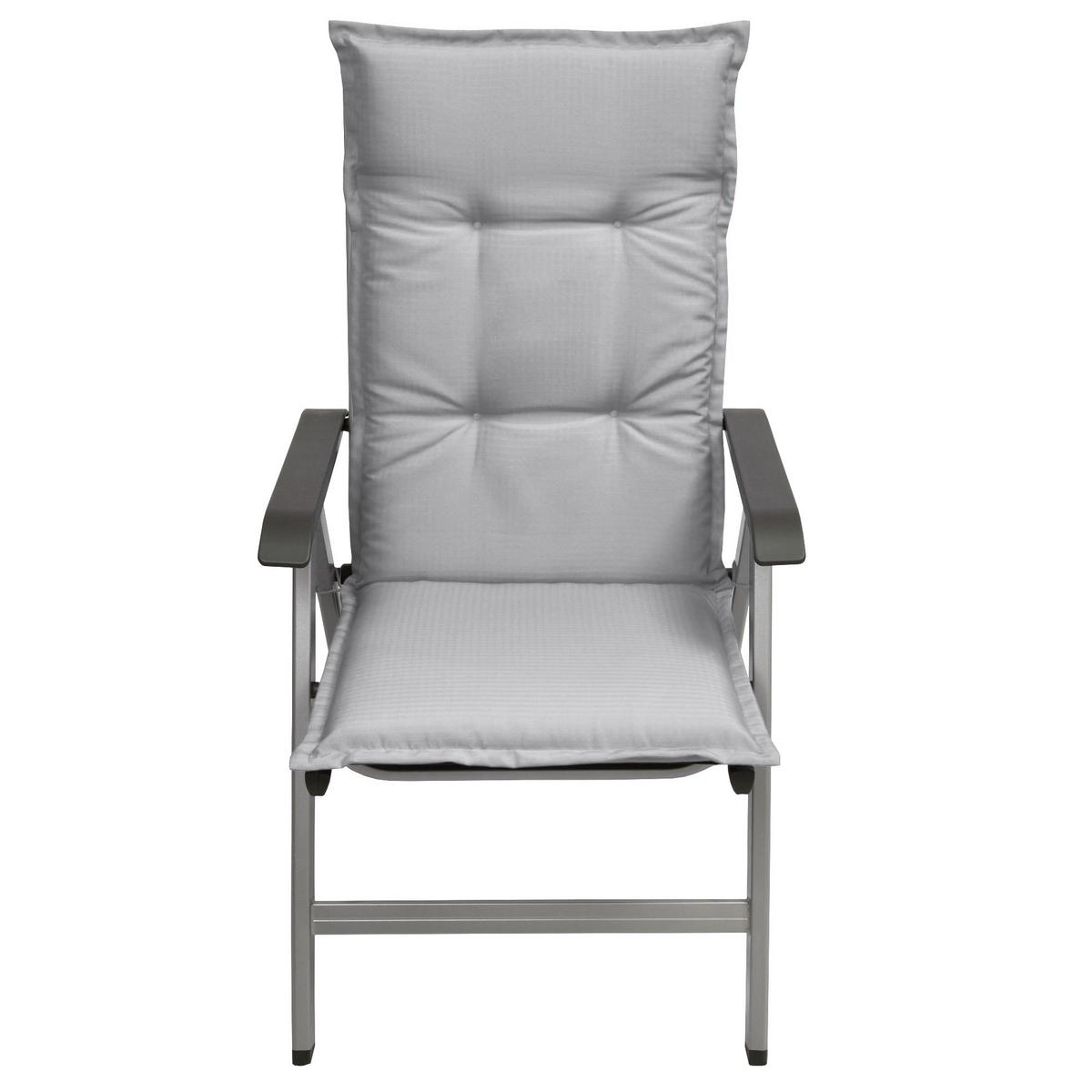 HOCHLEHNERAUFLAGE Base HL 120/50/6cm Hellgrau 4tlg - Hellgrau, Textil (50/6/120cm) - Beautissu 