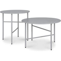 BEISTELLTISCH Finn 44/46 cm und 53/36 cm Grau (2tlg) - Grau, Metall (0.1/53/36cm) - BoMoe