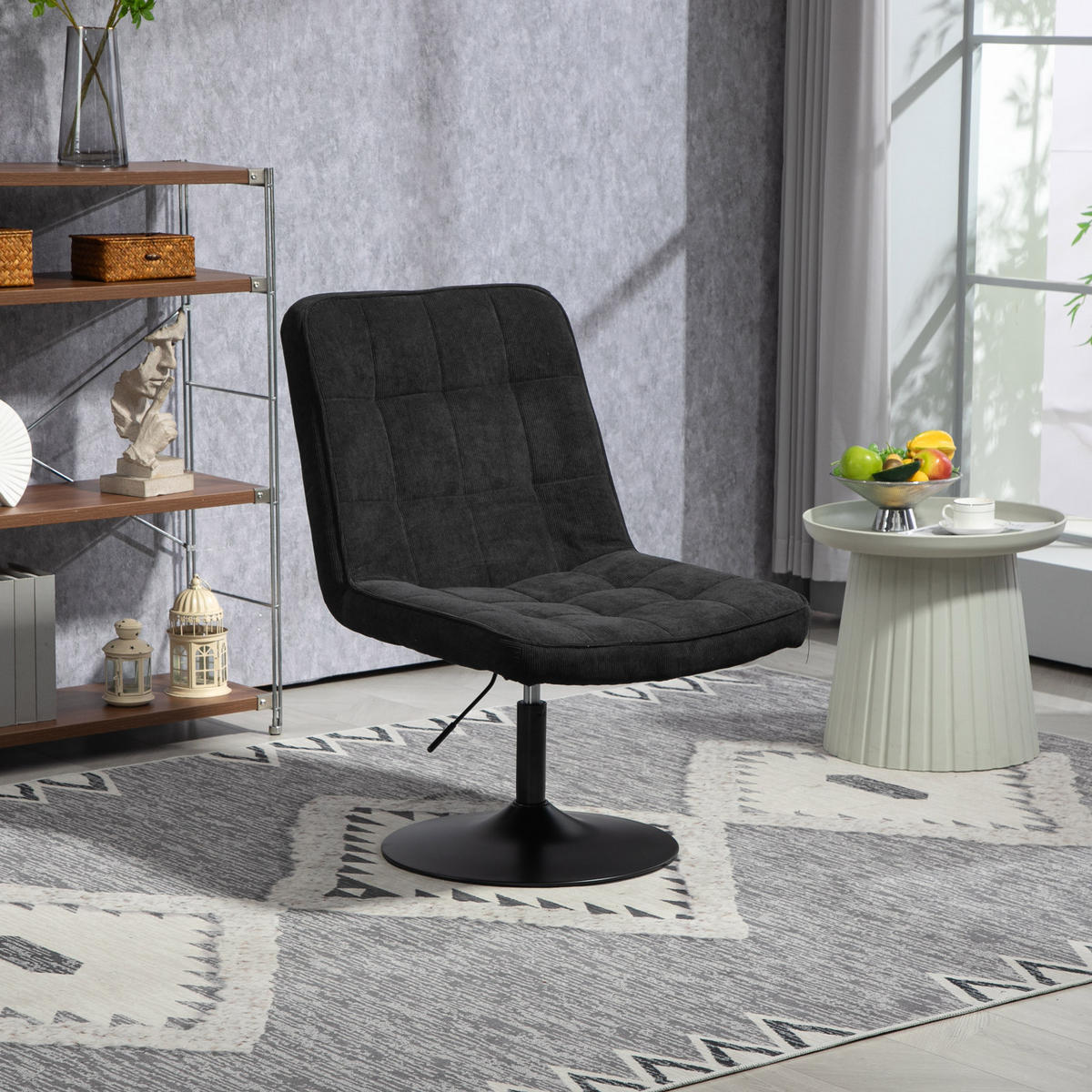 LOUNGESESSEL HENRY Schwarz - Schwarz, Textil (62.5/102/76cm) - SVITA