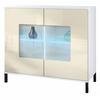 KOMMODE Grömitz Creme Hochglanz - Creme, Holzwerkstoff (92.5/83.5/35cm) - Vladon