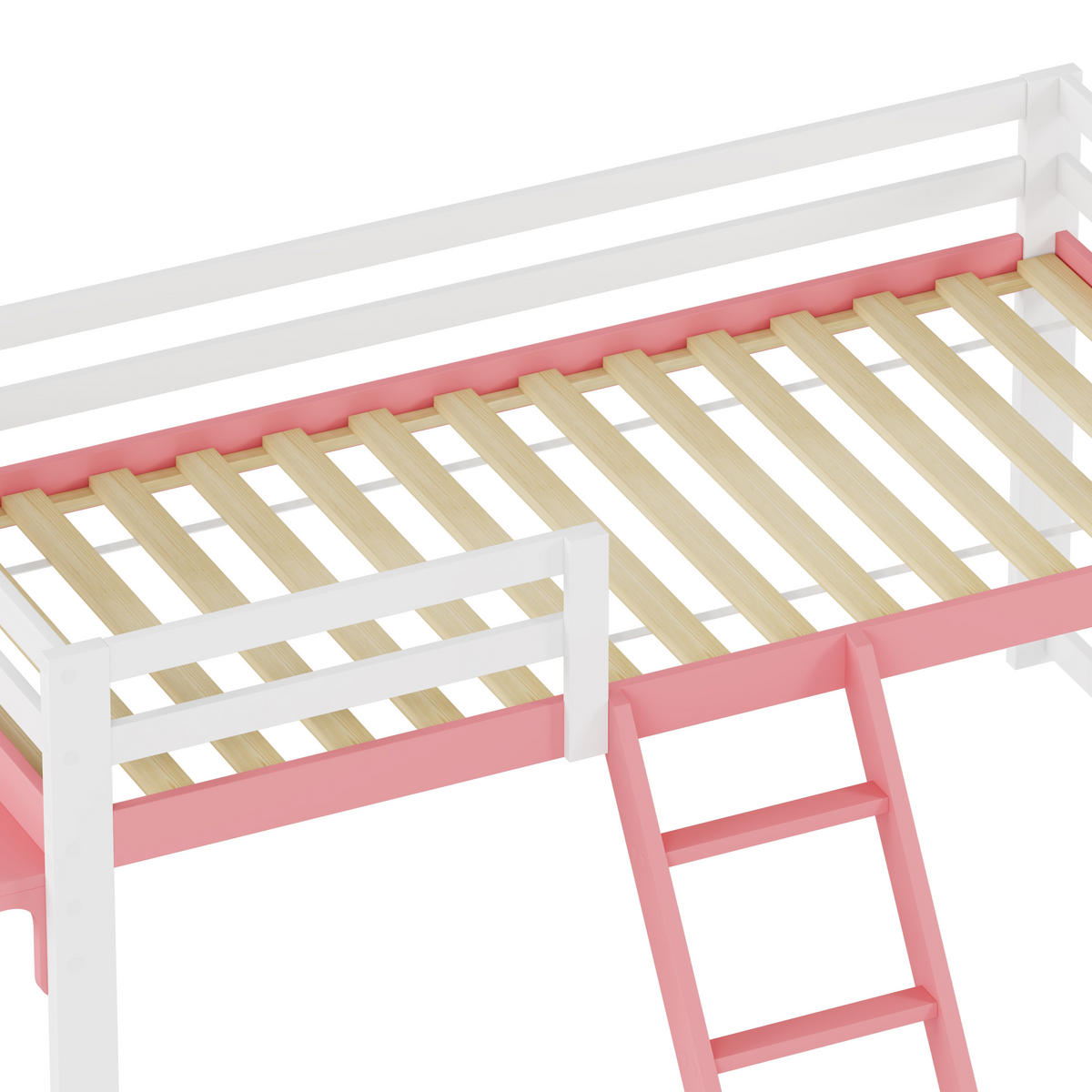 HOCHBETT 90/200 cm mit Rausfallschutz, DE-41907, in Rosa - Pink, Holzwerkstoff (90/200cm) - ComfortXL