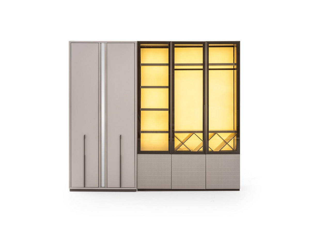 BETTANLAGE ROENESANS Schlafzimmer-Set, 5-teilig, Creme, Bett mit Kopfteil, 2 Nachttische, Kleiderschrank und Kommode - Creme, Holzwerkstoff (160/200cm)
