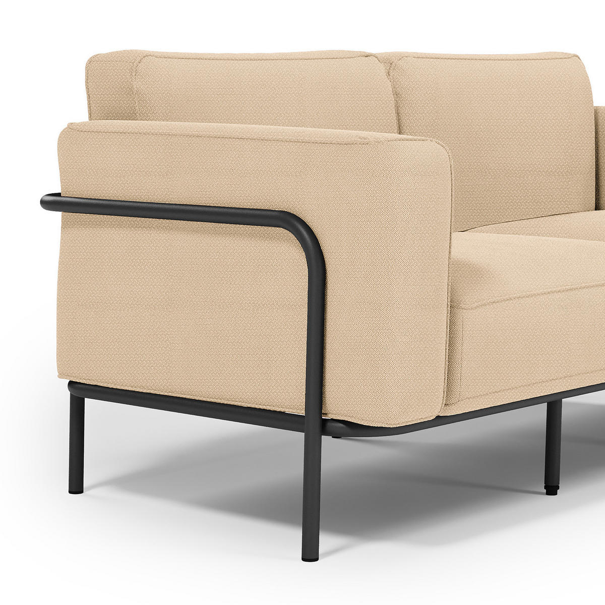 3-SITZER OUTDOOR-SOFA - Beige, Textil/Metall (212/76/88cm) - home24