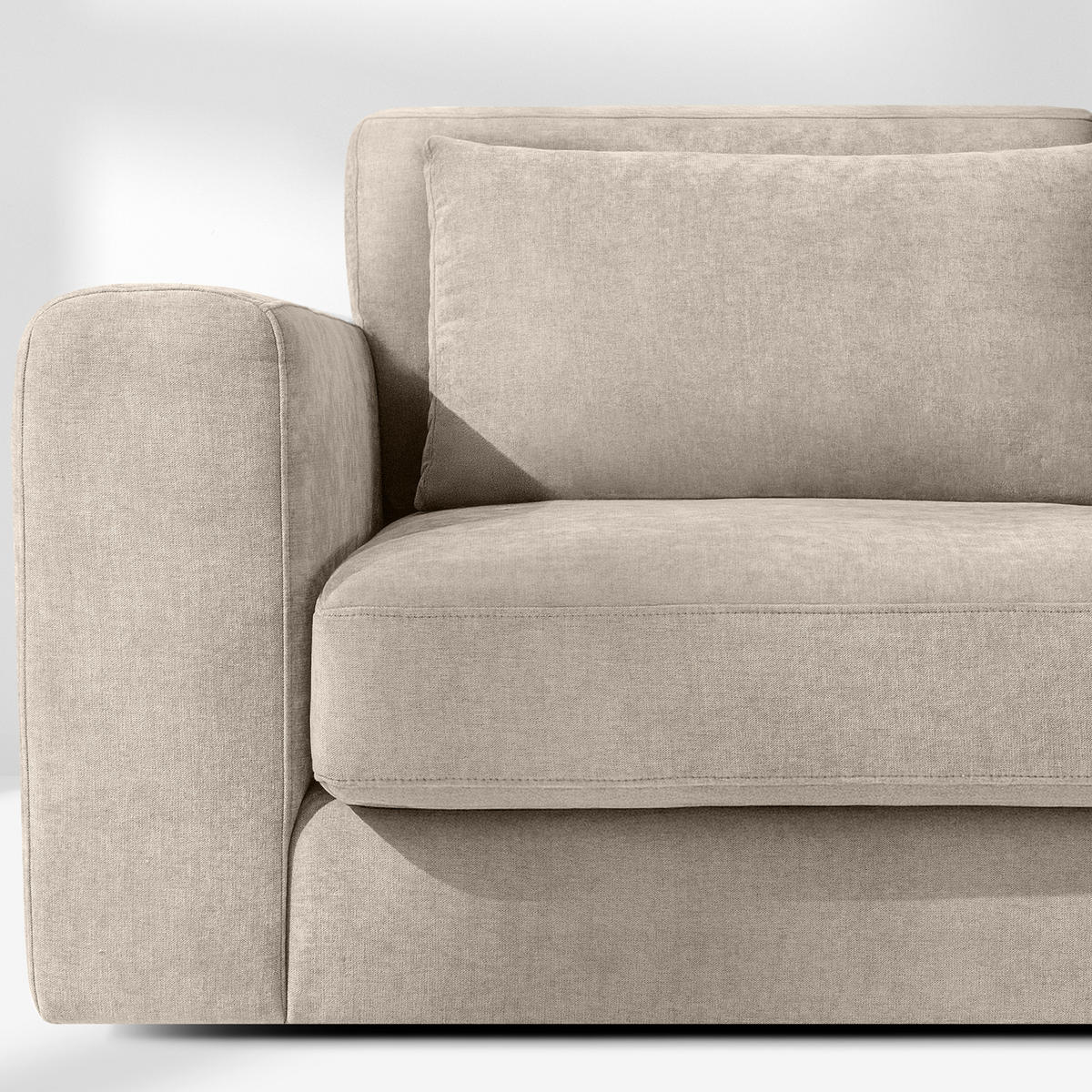 ECKSOFA rechts VERUS - Creme, Holz/Holzwerkstoff (297/248cm) - KONSIMO®