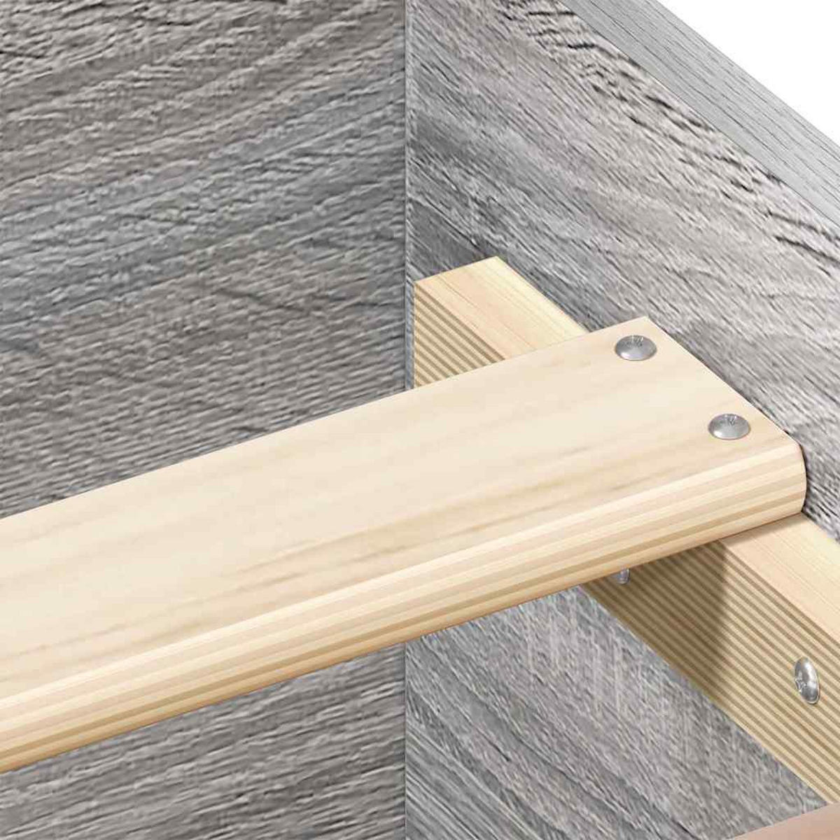 BETTGESTELL Mit Kopf- Und Fussteil Grau Sonoma 180/200 Cm - Grau, Holzwerkstoff (180/200cm) - vidaXL