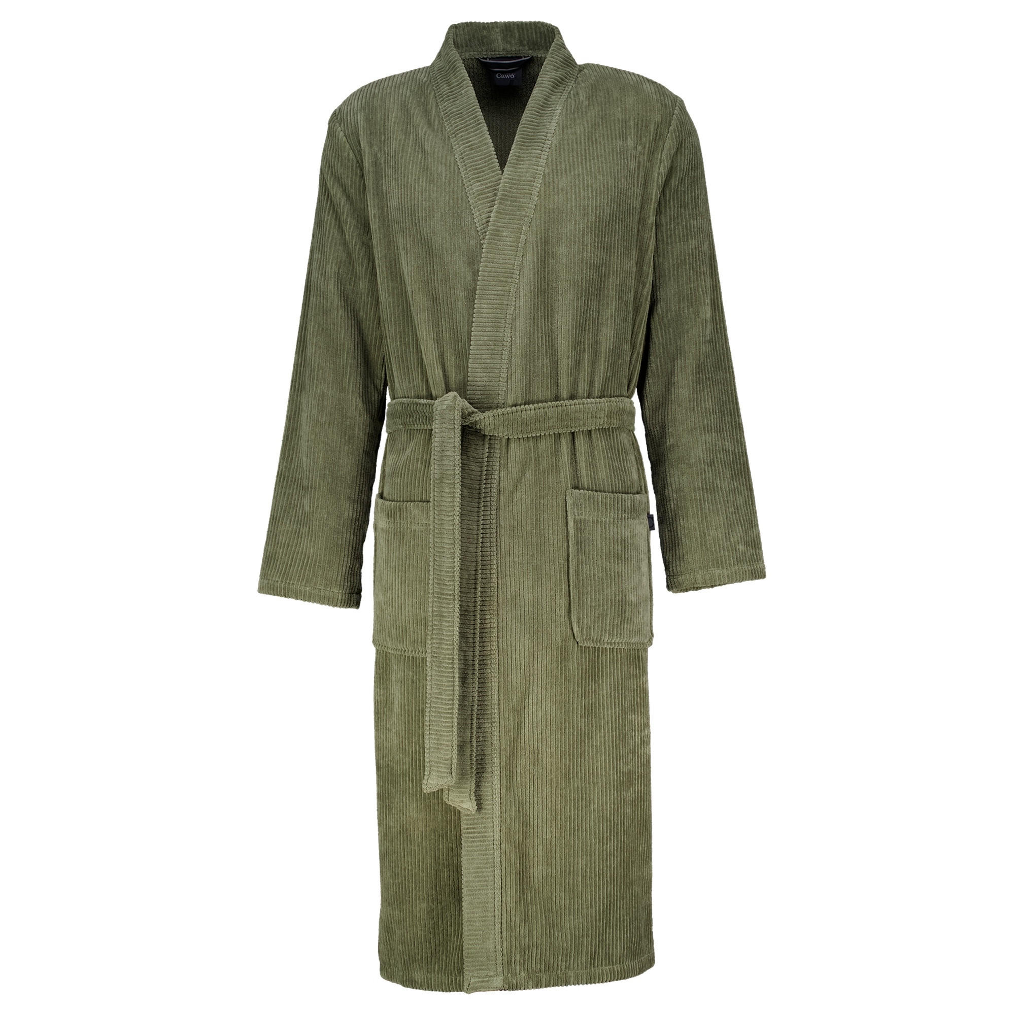 BADEMANTEL HERREN KIMONO CORD-OPTIK 6540 FIELD - 453 - Grün, Textil (Lnull) - Cawoe
