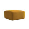 POUF Strukturstoff Gelb - Currygelb/Schwarz, Holzwerkstoff/Kunststoff (75/37/75cm) - Makamii