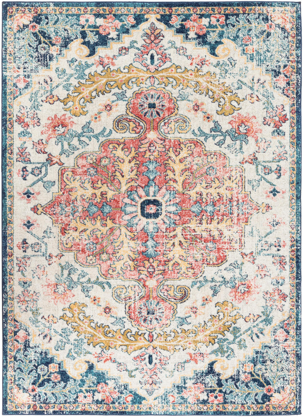VINTAGE-TEPPICH 160/220 cm Blau - Multicolor, Textil (160/220cm) - LIVABLISS