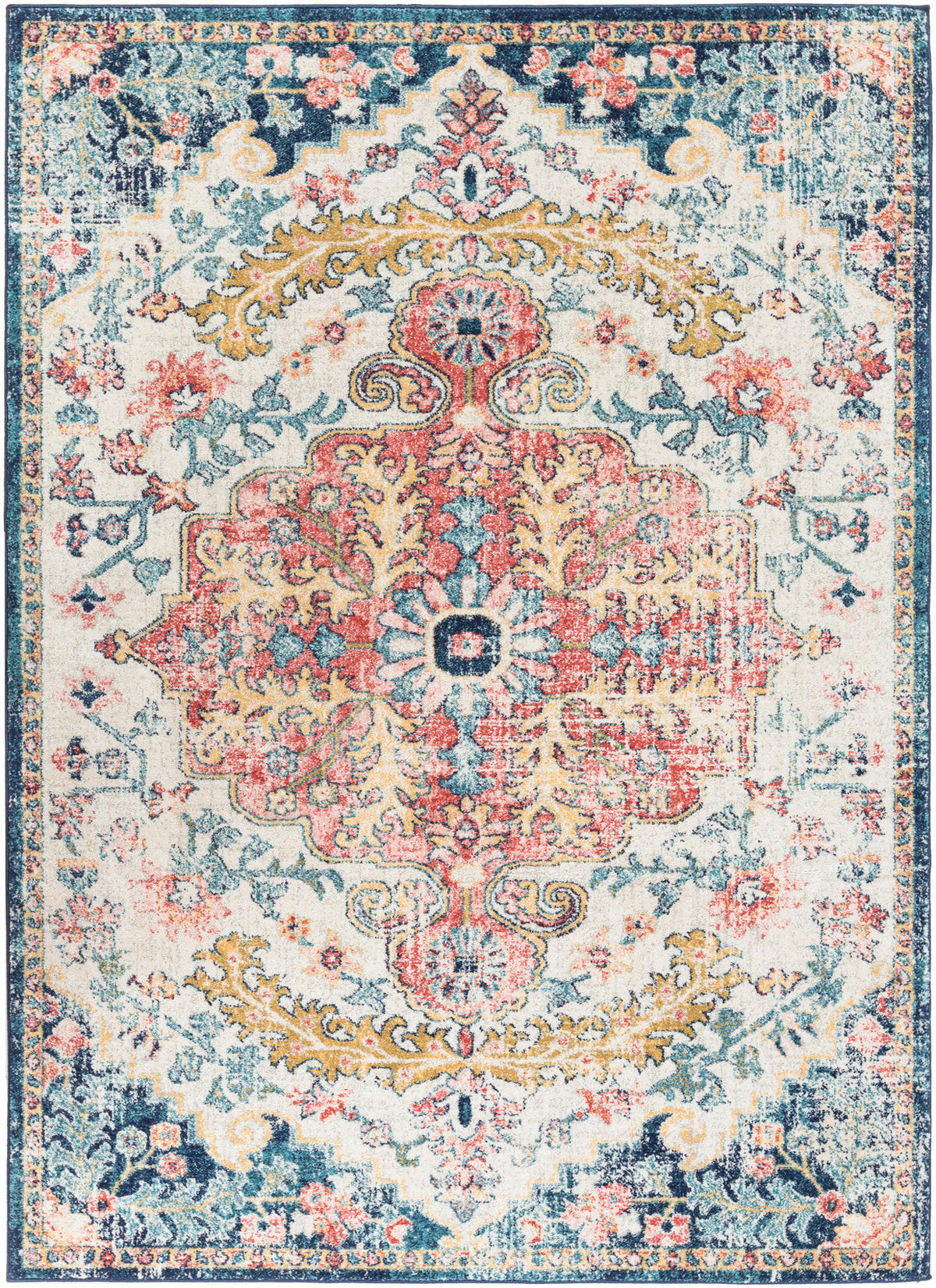 VINTAGE-TEPPICH 160/220 cm Blau - Multicolor, Textil (160/220cm) - LIVABLISS