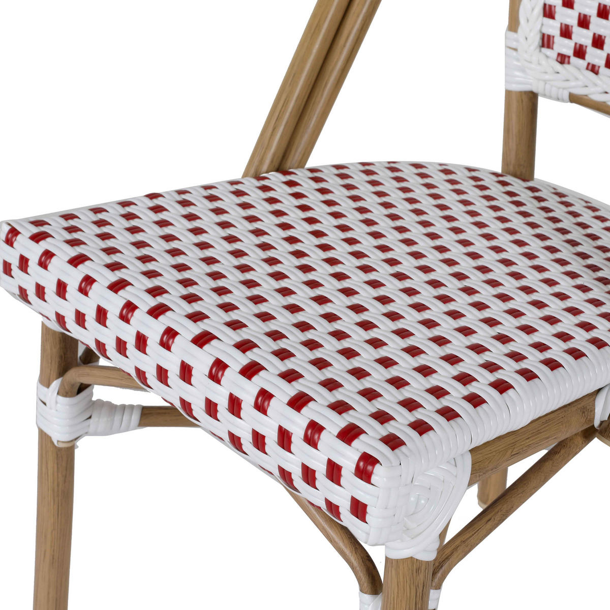 GARTENSTUHL, Rot - Rot, Holz (48/85/57cm) - Oviala