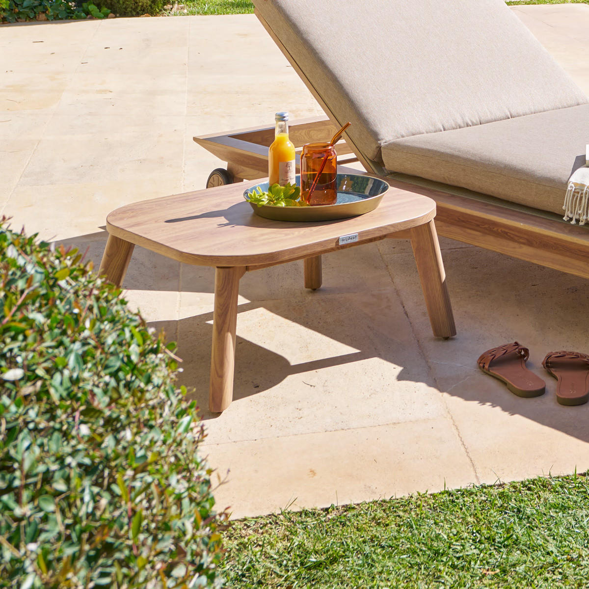 GARTENTISCH Manissa 60/55 cm - Braun, Metall (60/55/28cm)
