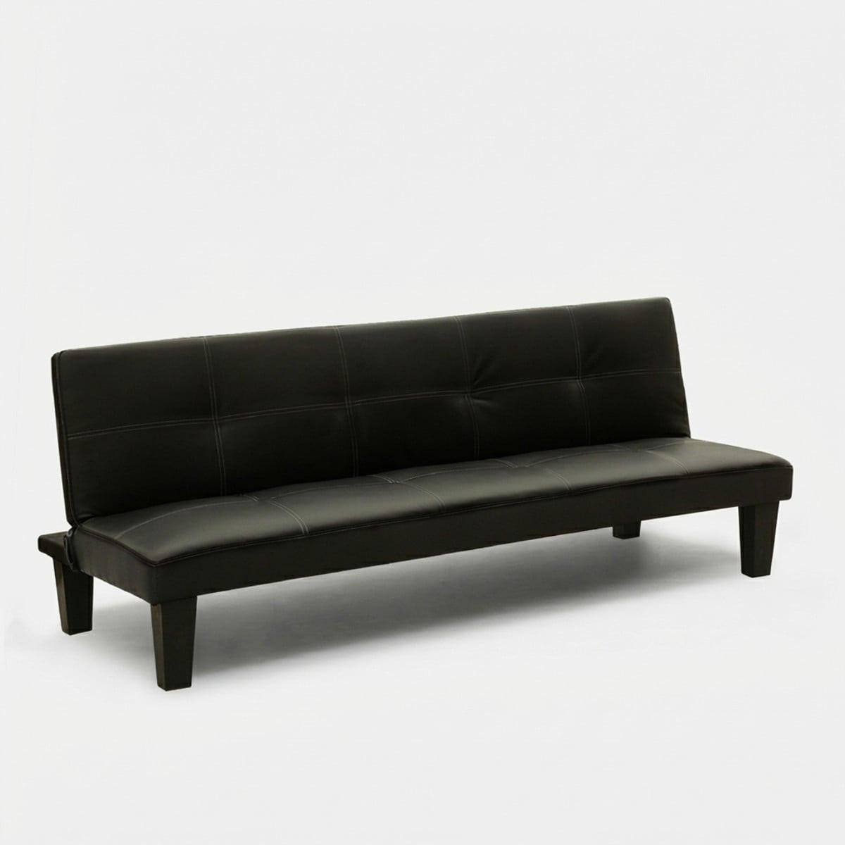 SCHLAFSOFA aus Kunstleder Topazio Joy - Schwarz - Schwarz, Leder (165/67/70cm) - Pasmara