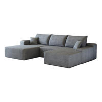 WOHNLANDSCHAFT 270 cm in Grau aus Cordstoff mit L-Recamiere - Grau, Textil (175/83/270cm) - Flora Grace