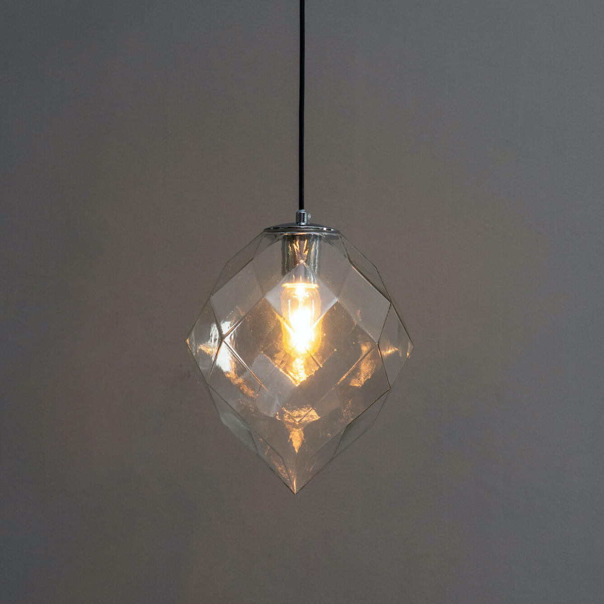 HÄNGELEUCHTE Pinguetti, Silber/Chrom, 32cm - Chromfarben, Glas (120/25/32cm) - KOSILUM