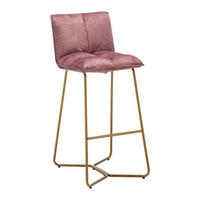 BARHOCKER Fonia Beere Samt Gepolstert - Beere, Holz (46/103.5/57cm) - Bessagi Home