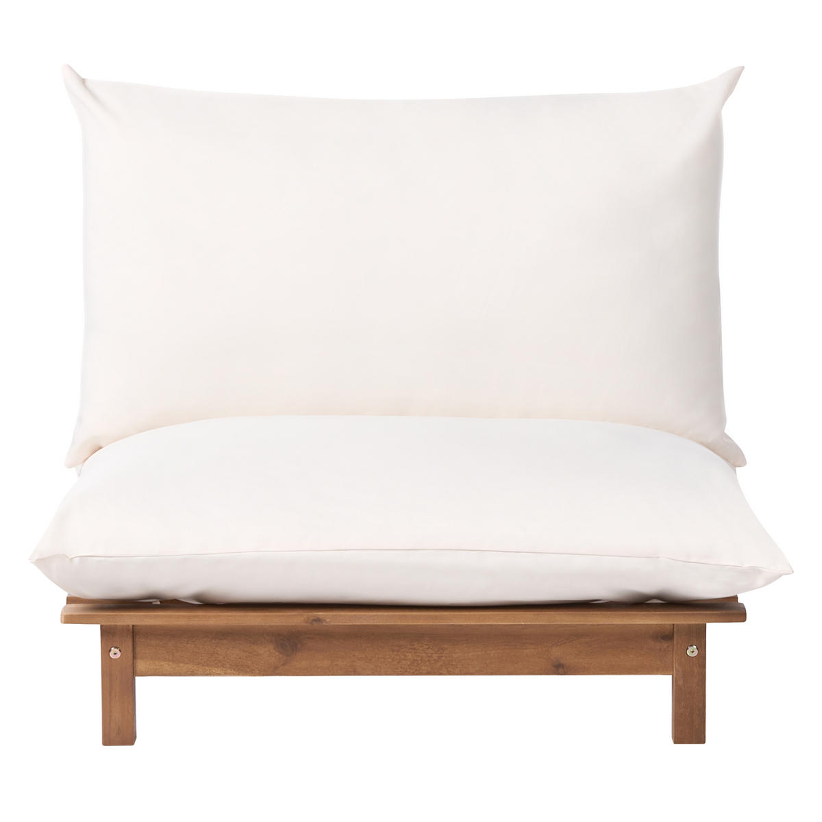 SONNENLIEGE Braun Suno - Hellbraun/Beige, Holz (85/61/117cm) - Beliani