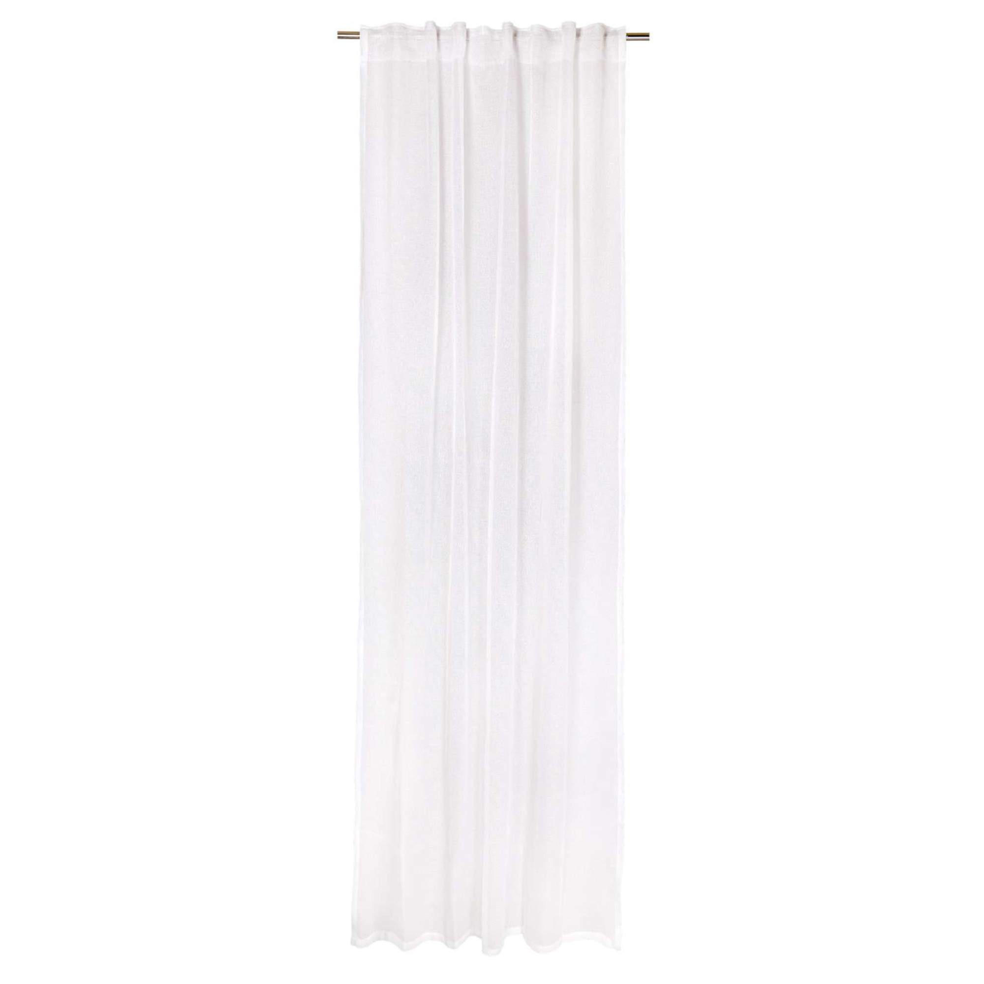 TRANSPARENTER SCHLAUFENVORHANG BEVERLY - Weiß, Textil (130/1/250cm) - Esprit