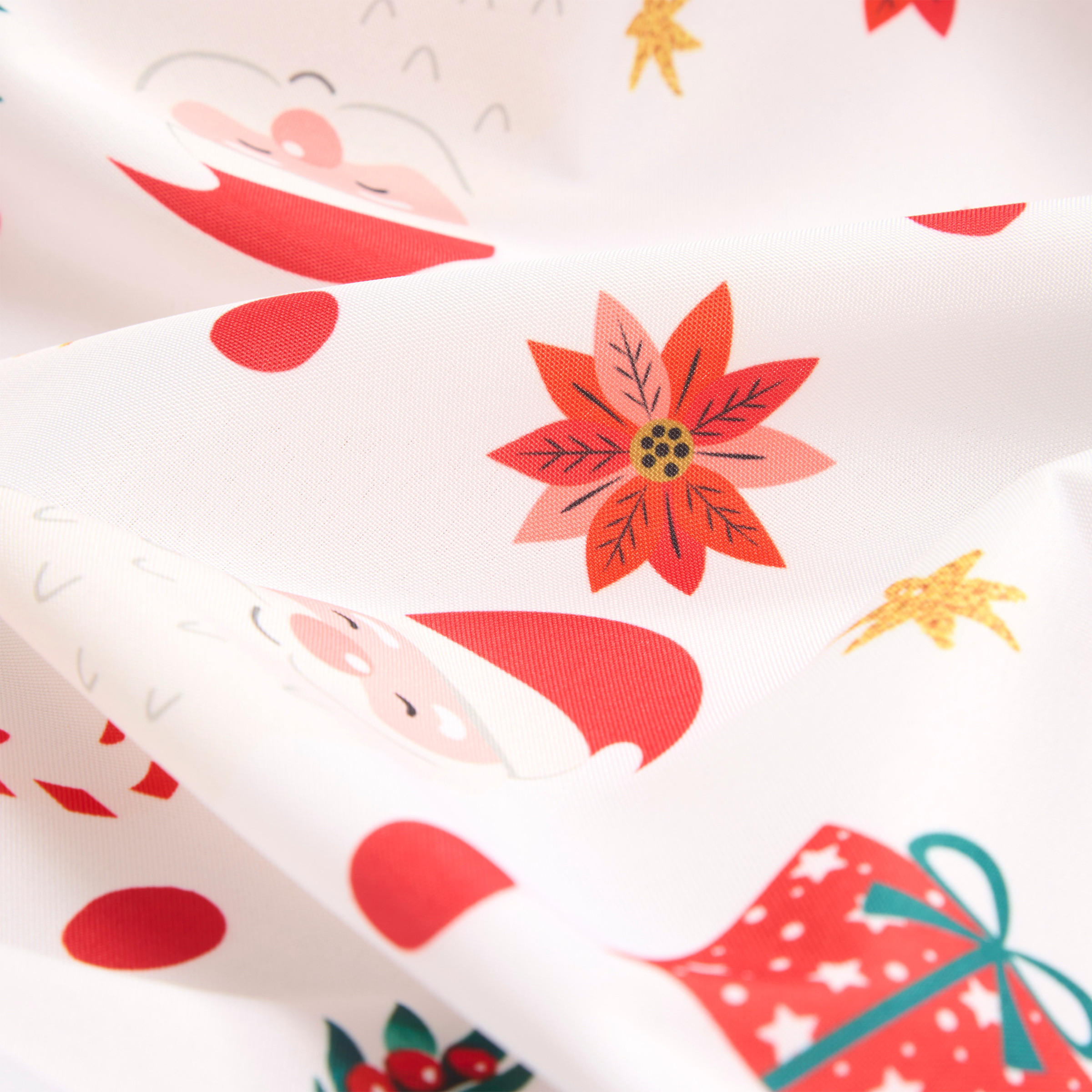 TISCHDECKE Weihnachtsmotiv rund 180 cm - Weiß, Textil (180cm) - Atmosphera Createur d´interieur