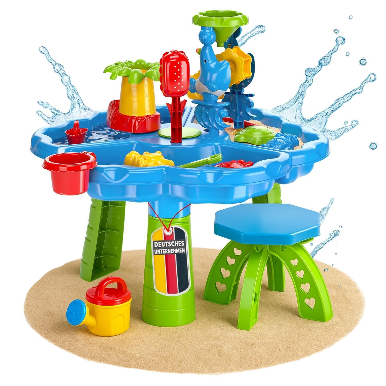 WASSERSPIELTISCH NARIUS XL mit Zubehör 20 Teile - Multicolor, Kunststoff (60/60/61cm) - Coemo