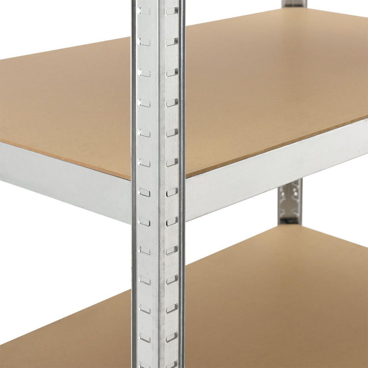 LAGERREGAL Basic 180x90x40 cm (4er-Set) - Silberfarben, Metall (90/180/40cm) - Juskys