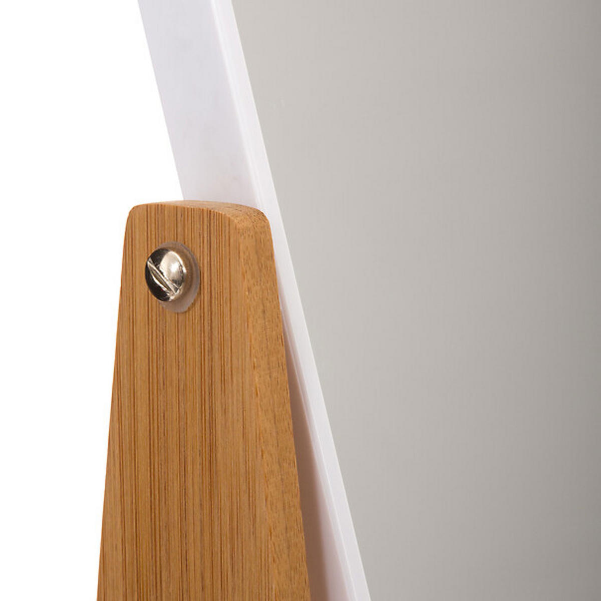 KOSMETIKSPIEGEL Natureo White, Glas, Bambus, Kunststoff, Weiß, 16 x 22 cm - Weiß, Glas (5.8/21.8/16cm) - 5five Simply Smart