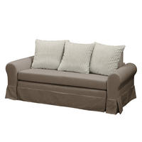 SCHLAFSOFA - Taupe, Textil (205/90/90cm) - home24