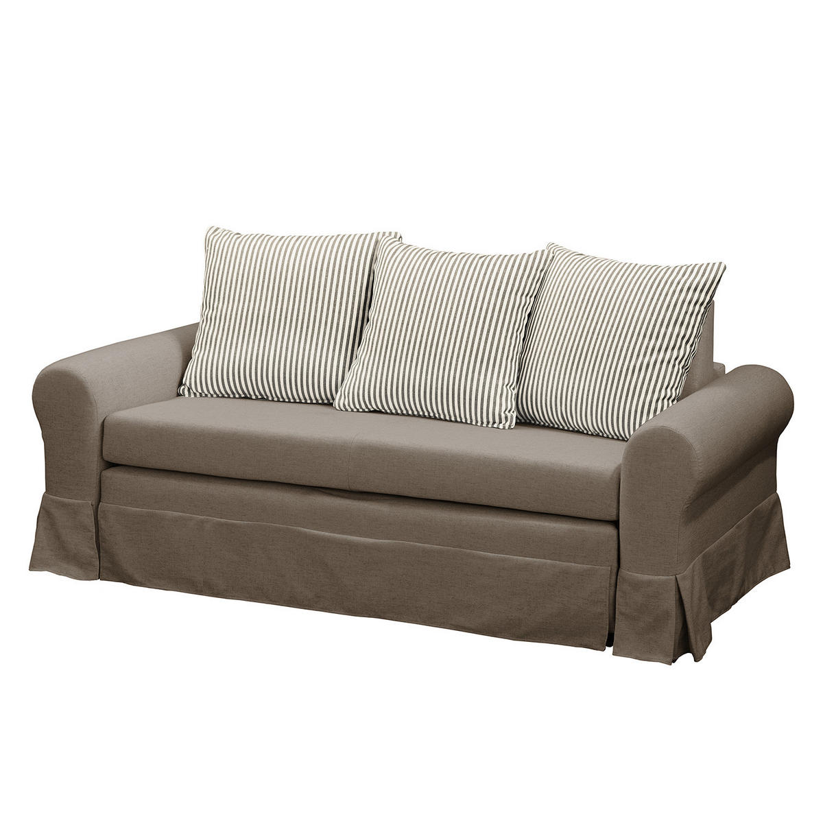 SCHLAFSOFA - Taupe, Textil (205/90/90cm) - home24