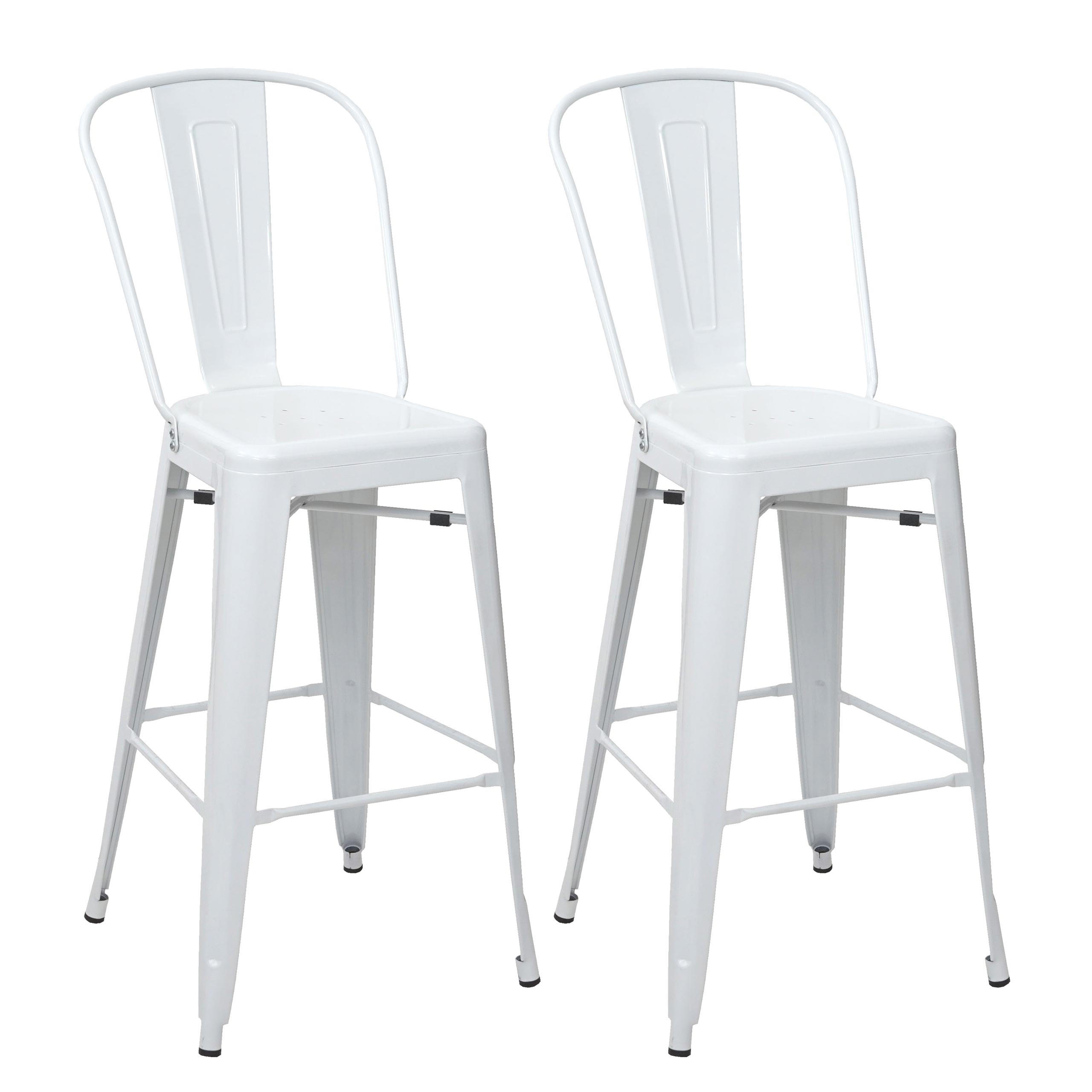 BARHOCKER METALL Weiß 2er-Set - Weiß, Metall (50/117/45cm) - MCW