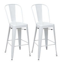 BARHOCKER METALL Weiß 2er-Set - Weiß, Metall (50/117/45cm) - MCW