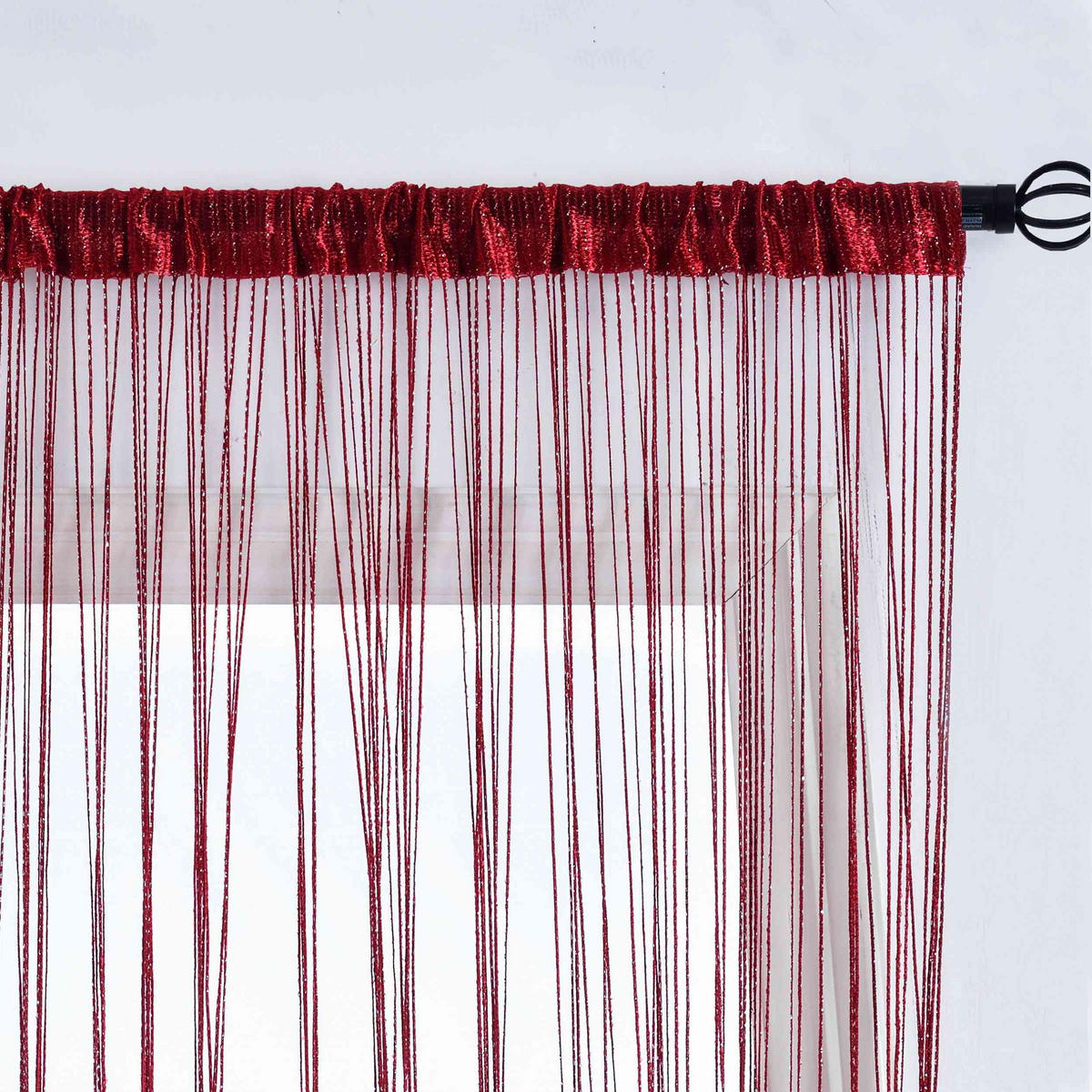 FADENGARDINE Shanghai HxB 250x145 cm Bordeaux Lurex - Bordeaux, Textil (145/250cm) - Gardinenbox