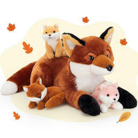STOFFTIER 4-teiliges Set Fuchs mit Babys 55 cm - Multicolor, Textil (30/55cm)