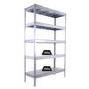 SCHWERLASTREGAL BIG METAL YETI FIVE | HxBxT 200x120x60cm | Fachlast 400kg | Verzinkt - Silberfarben, Metall (120/200/60cm) - PROREGAL