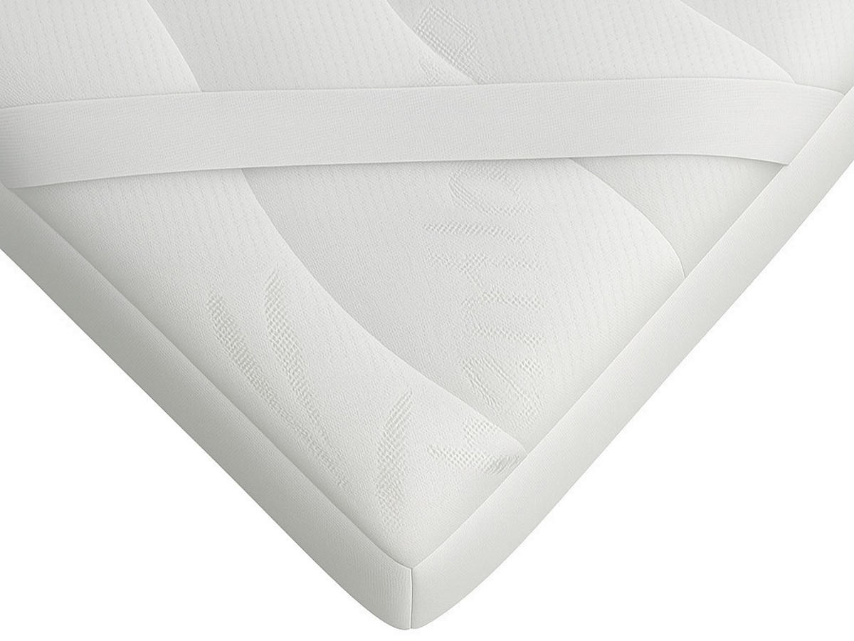 TOPPER - 2 Personen - stoff - weiß Koraga - Weiß, Textil (160/200cm) - Vente-Unique